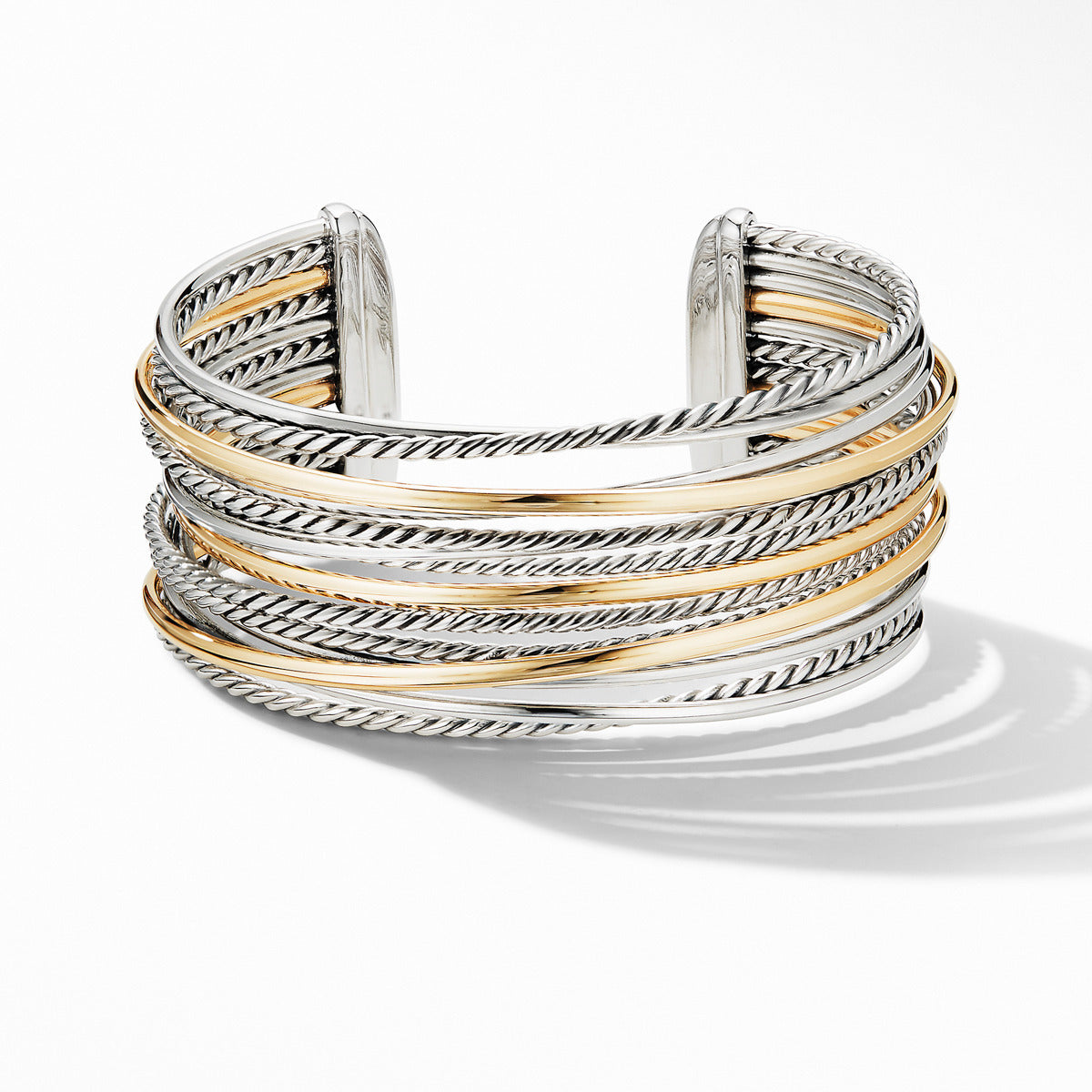 DAVID YURMAN, Crossover Wide Cuff Bracelet with 18K Yellow Gold